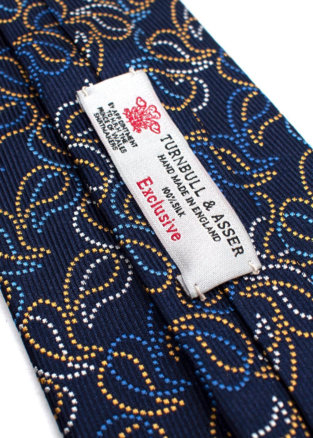 Turnbull Asser Blue Loose Paisley Tie