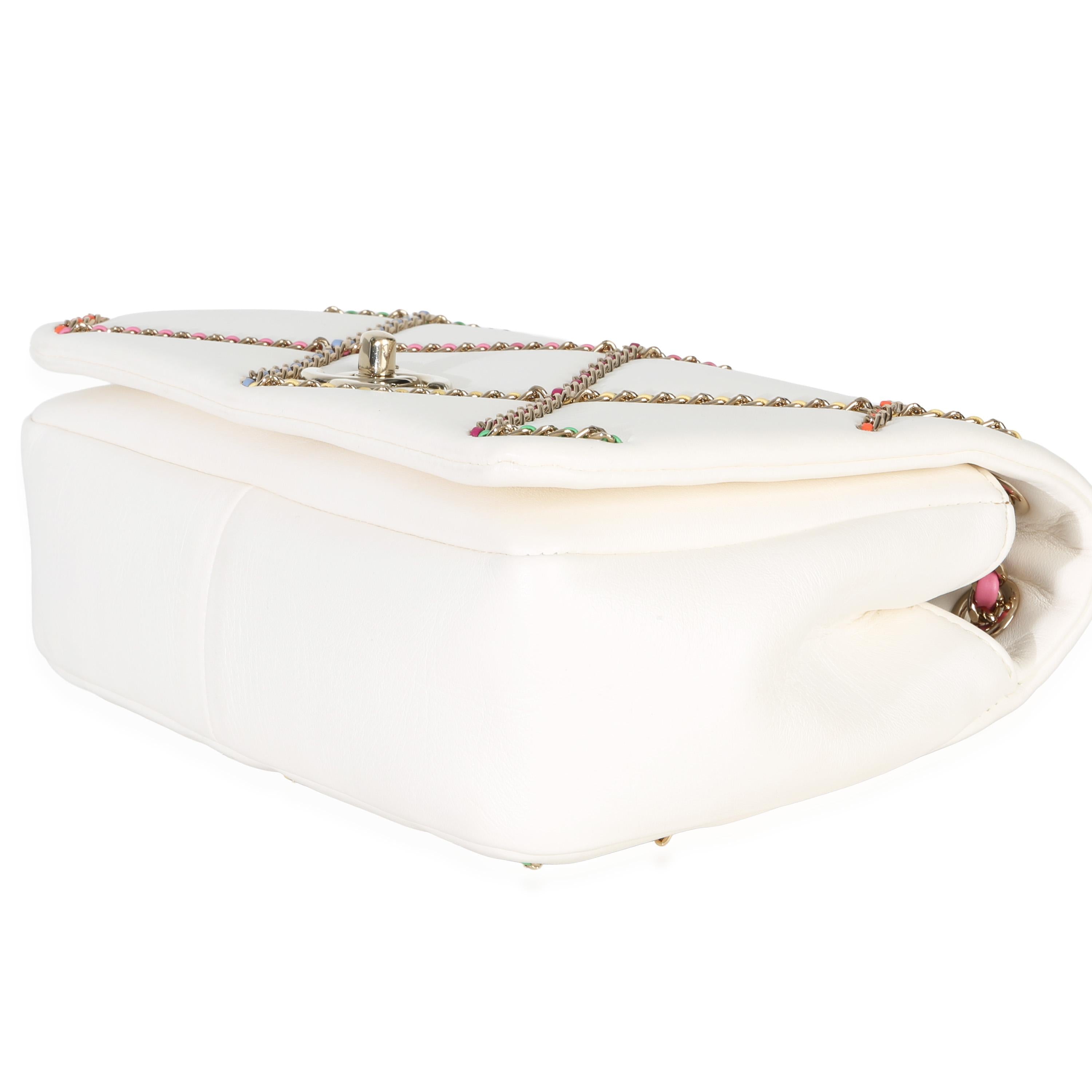 Chanel Lambskin Multicolor Chain Intertwined Small Flap Bag