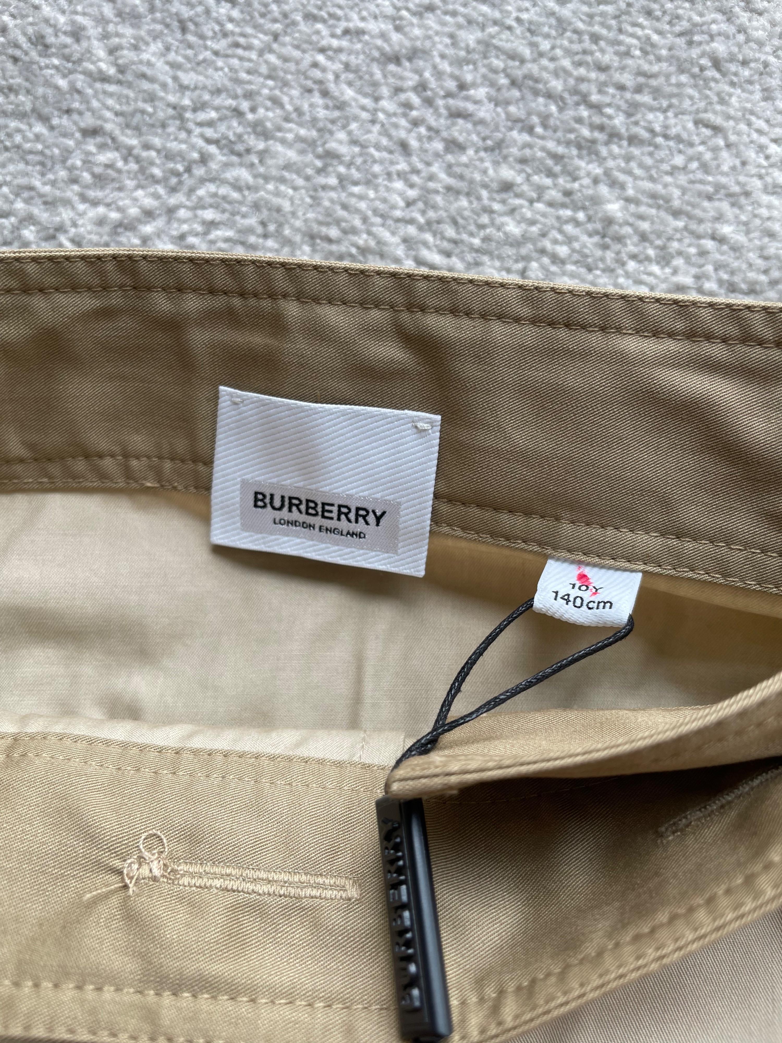 Honey cotton gabardine trench skirt