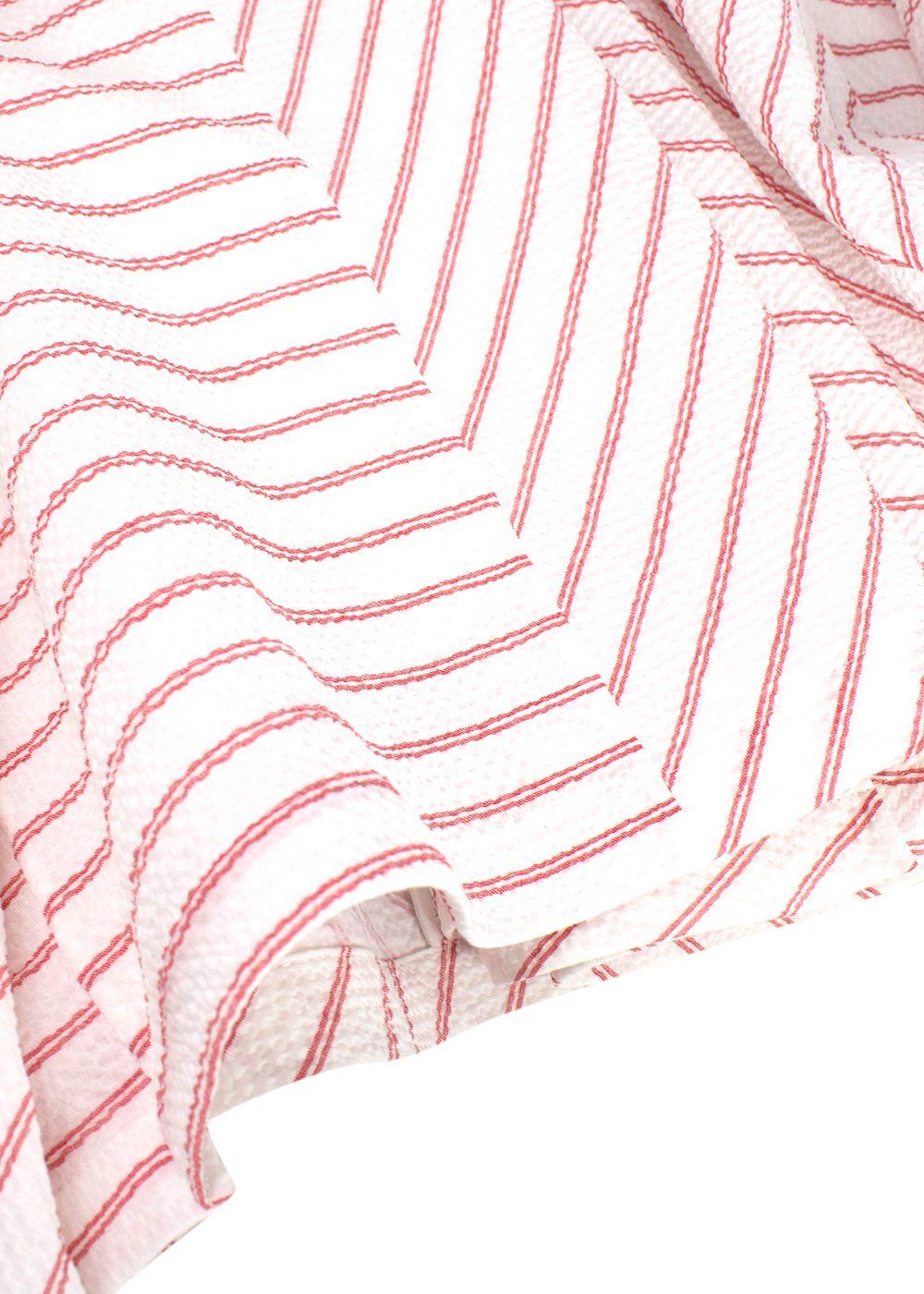 Rosie Assoulin White and Red Striped Dress