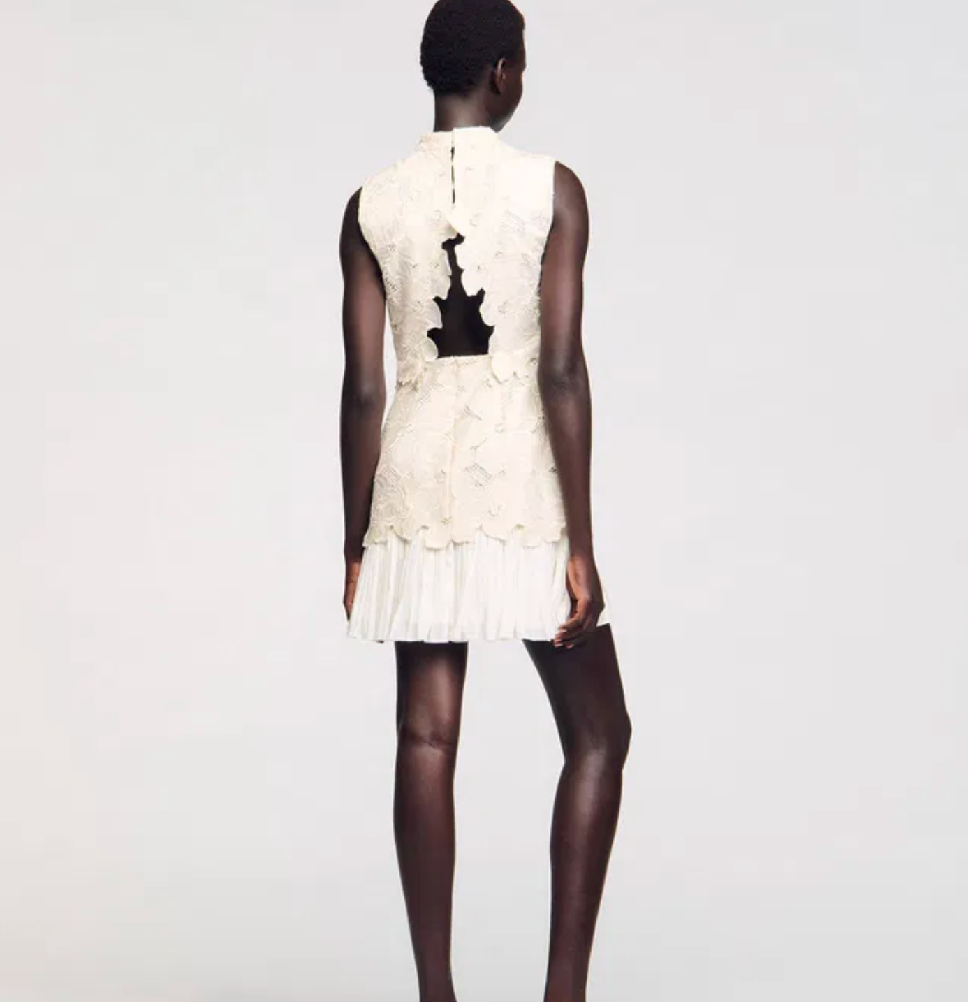 Sandro Guipure Lace Mini Dress