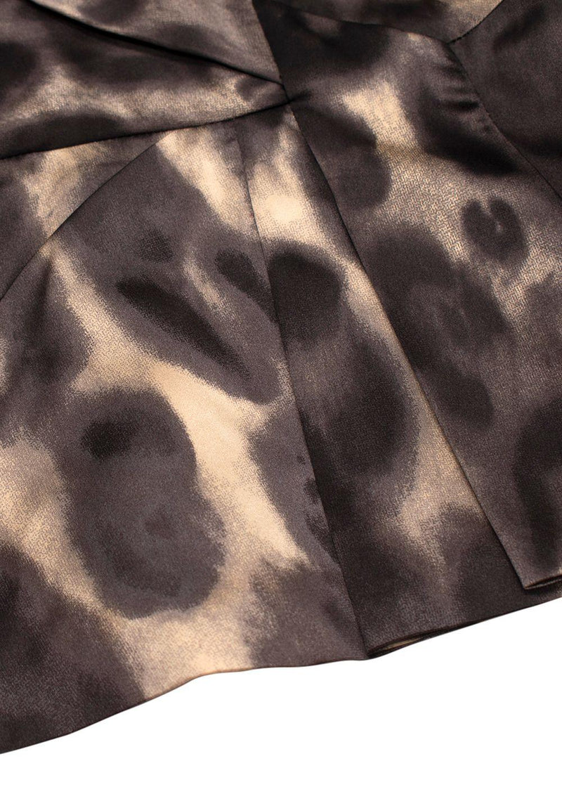 Prada Brown Leopard Print Silk Top