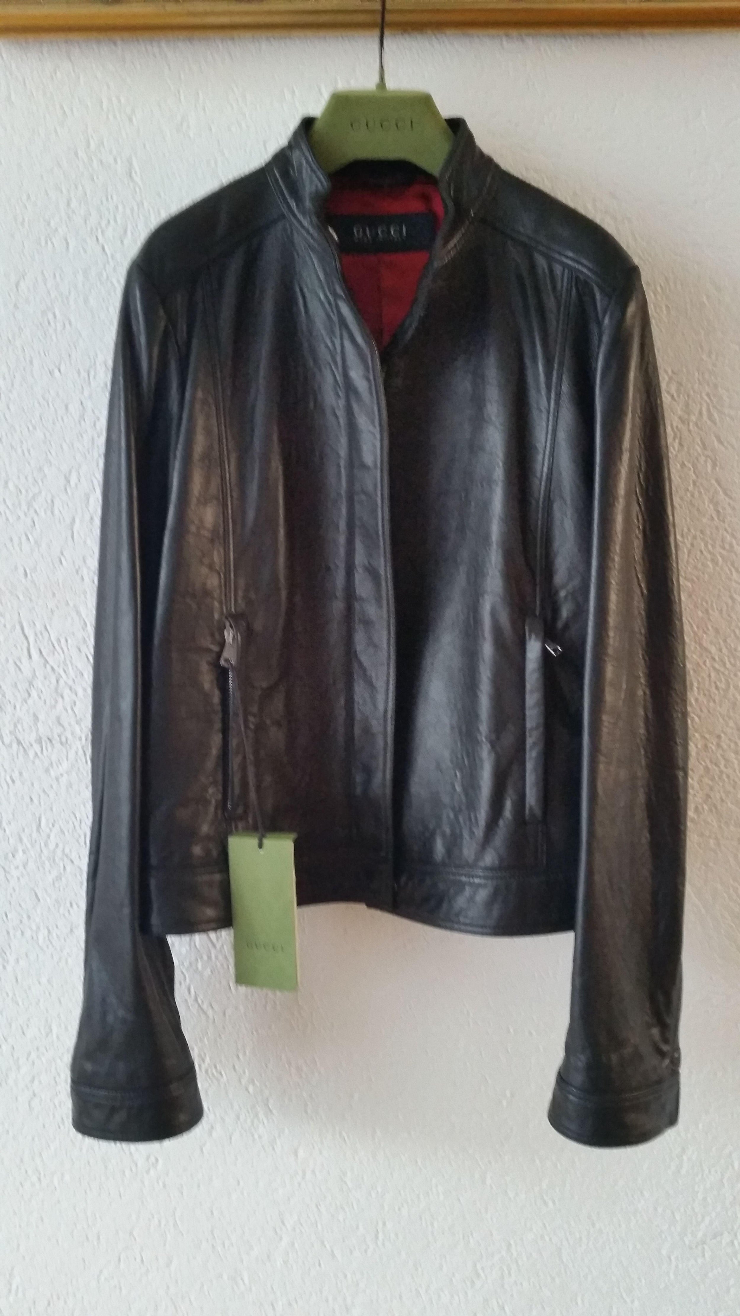 Black Leather Moto Biker Jacket