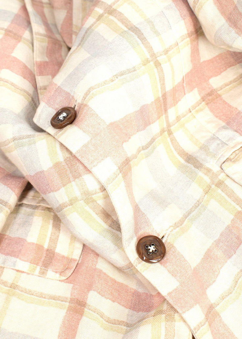 Etro Pastel Checked Linen Blazer
