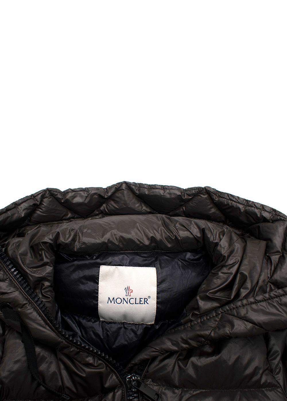 Moncler Brown 'Doudoune Legere' Long Line Hooded Coat
