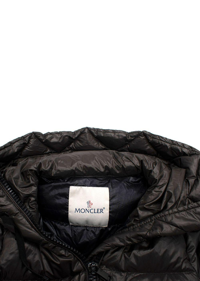 Moncler Brown 'Doudoune Legere' Long Line Hooded Coat