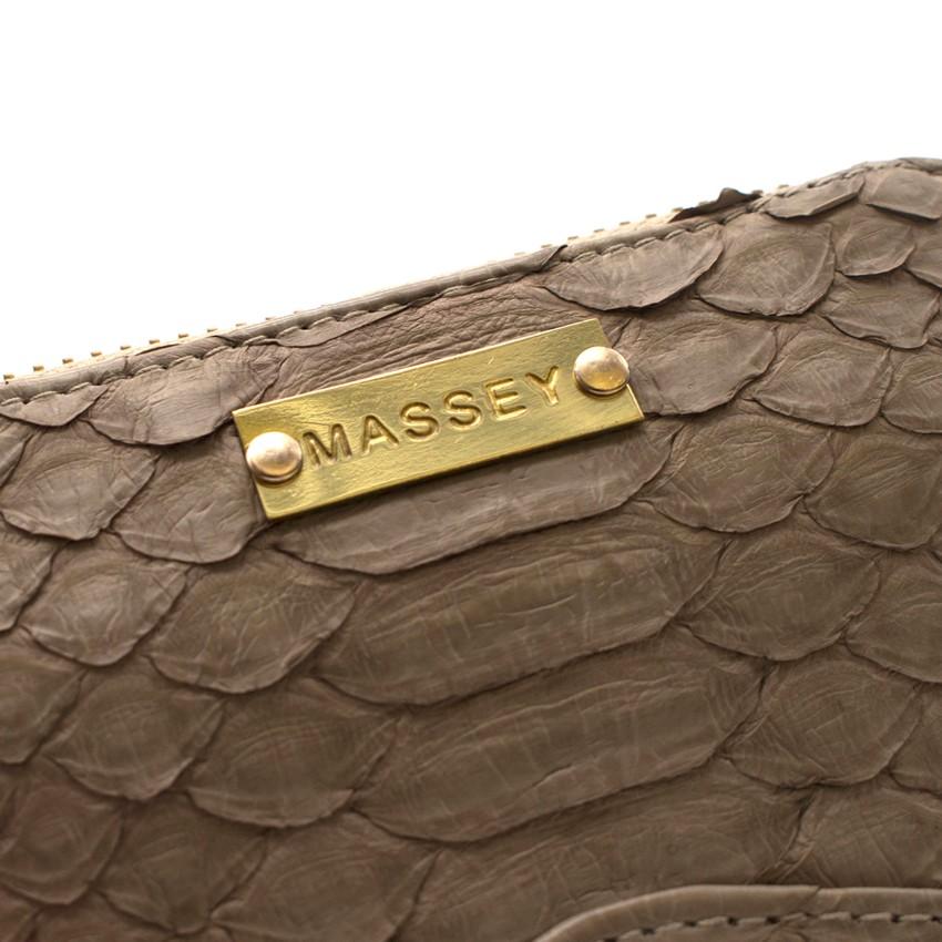 Massey Grey Python Purse
