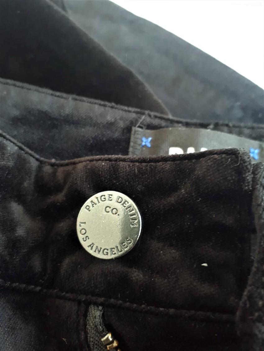 Paige Black Velvet Hoxton Ultra Skinny Pants