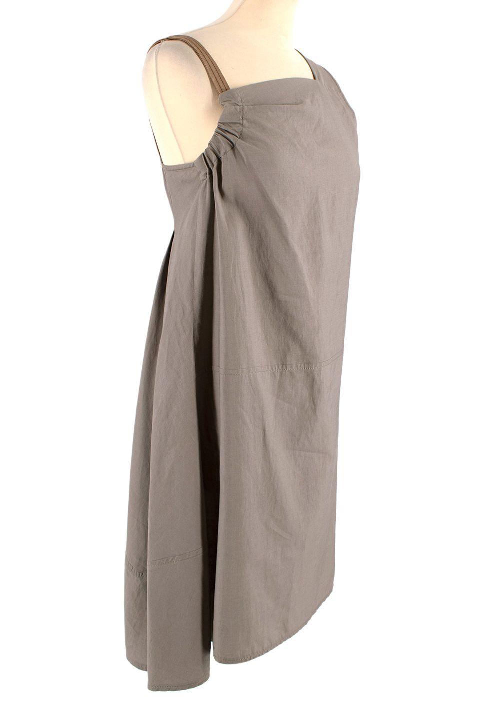 Grey Cotton Mini Dress