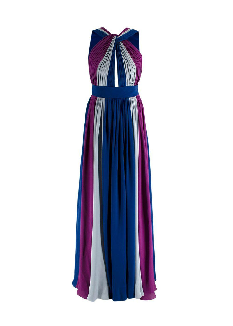 Elie Saab 2022 Runway Striped Silk Gown