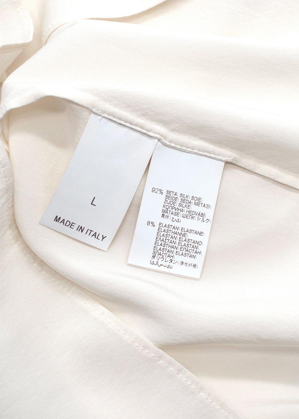 Brunello Cucinelli Cream Silk Satin Blouse