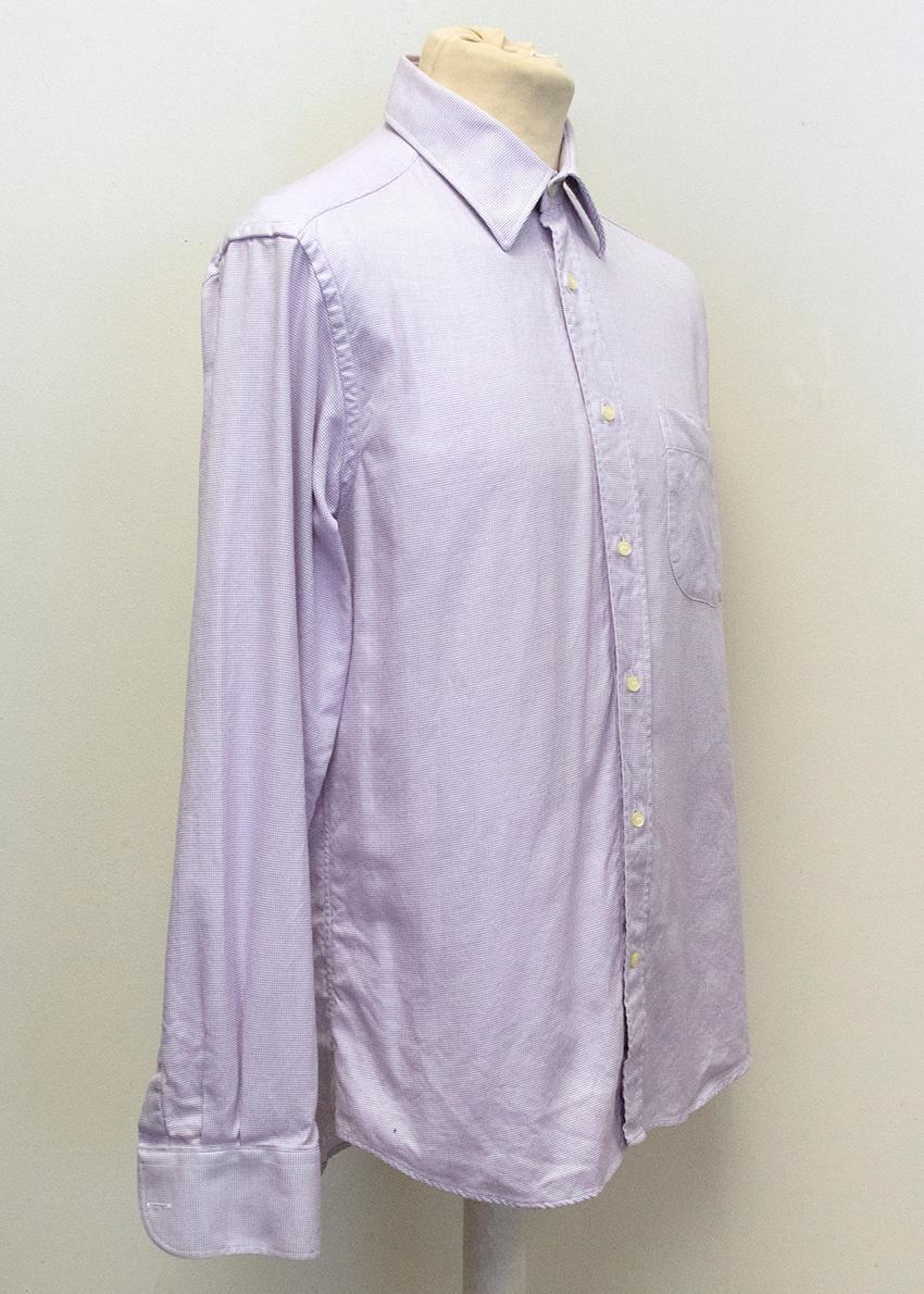 Cerruti 1881 Purple and White Print Shirt