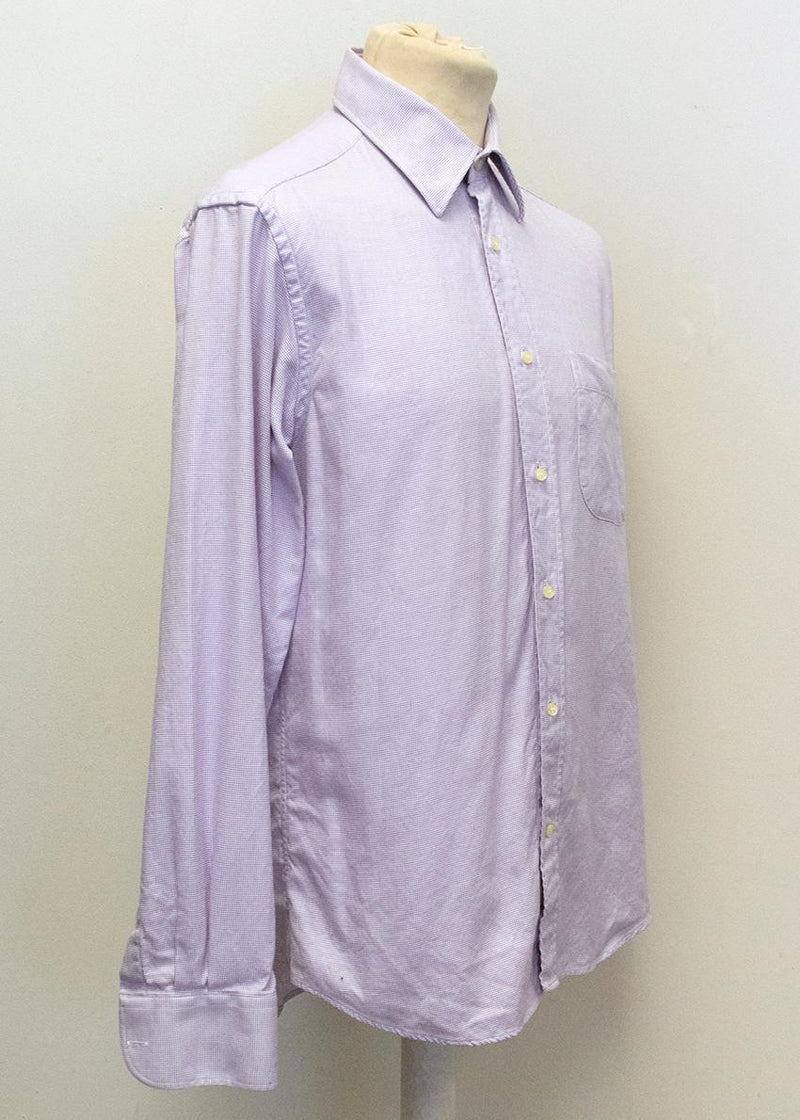 Cerruti 1881 Purple and White Print Shirt