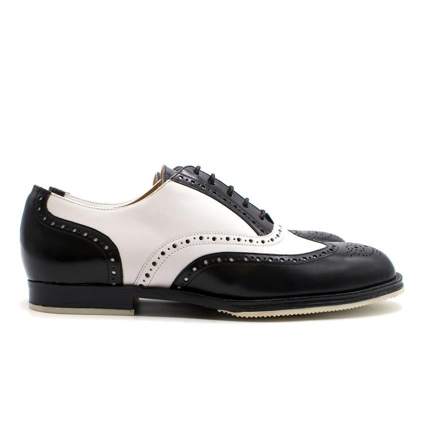 T & F Slack Shoemakers Monochrome Leather Brogues
