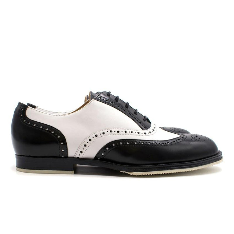 T & F Slack Shoemakers Monochrome Leather Brogues