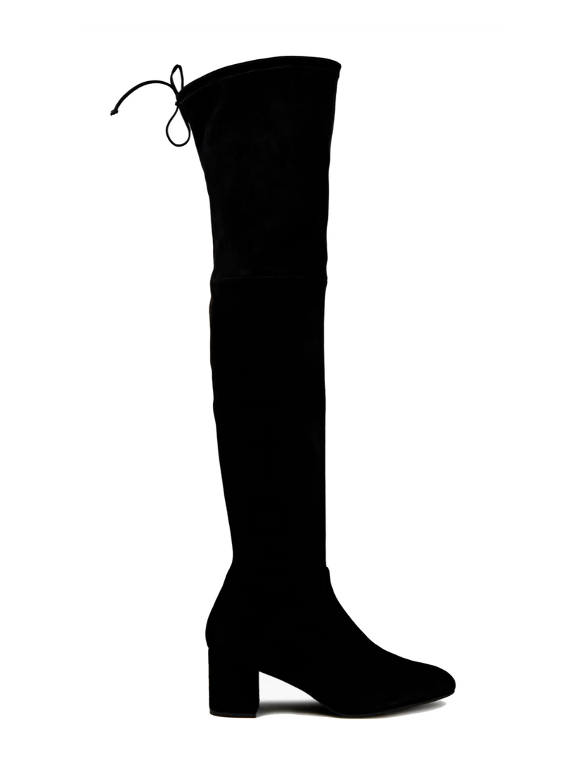 Black Suede OTK Boots