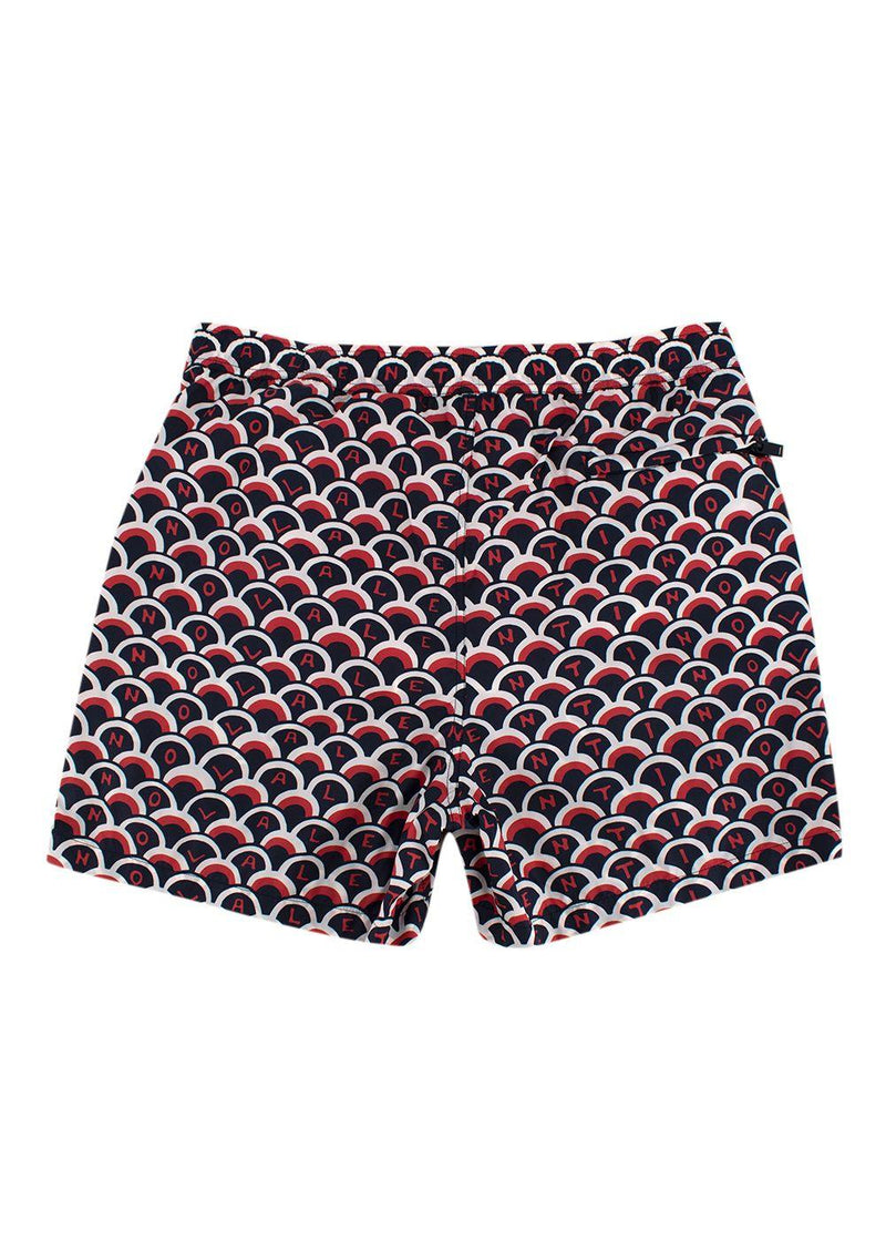 Abstract Logo Printed Swim Shorts