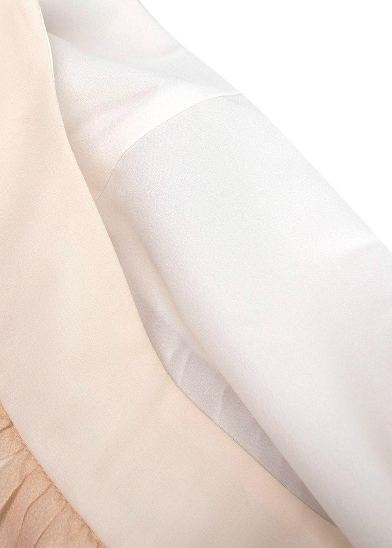 Peserico Cream Ombre Pleated Midi Skirt