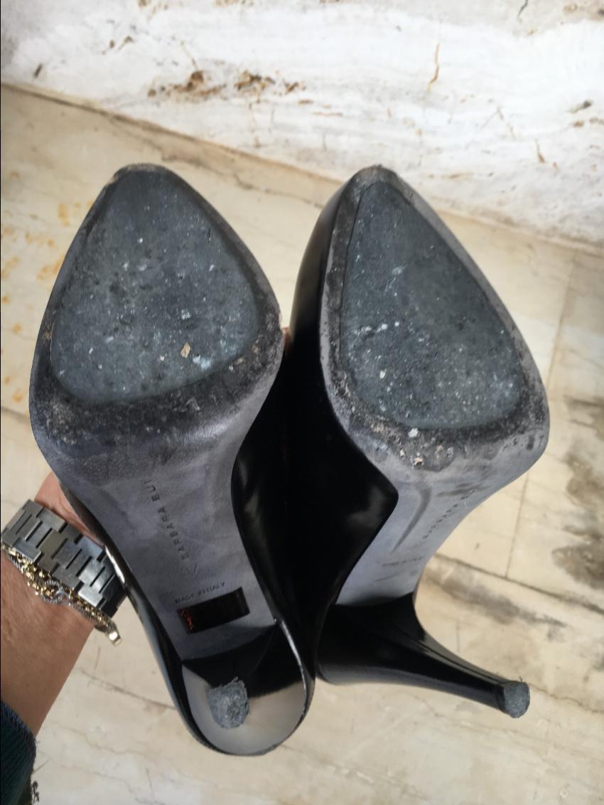 Barbara Bui Black & Grey Suede & Leather Pumps