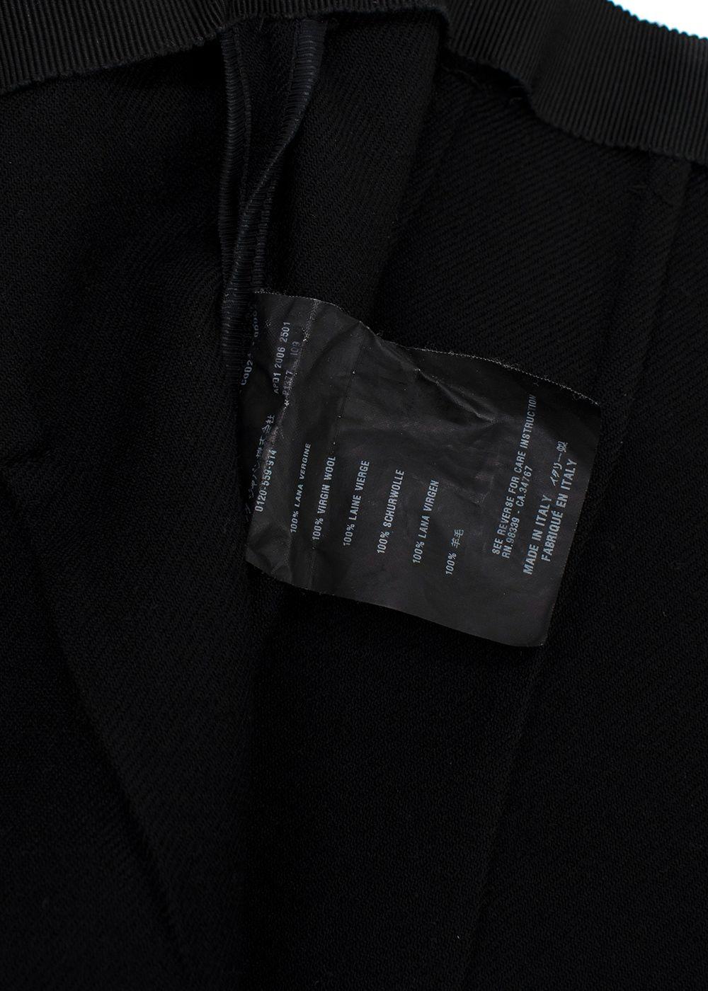 Prada Black Raw Edge Belted Mini Skirt