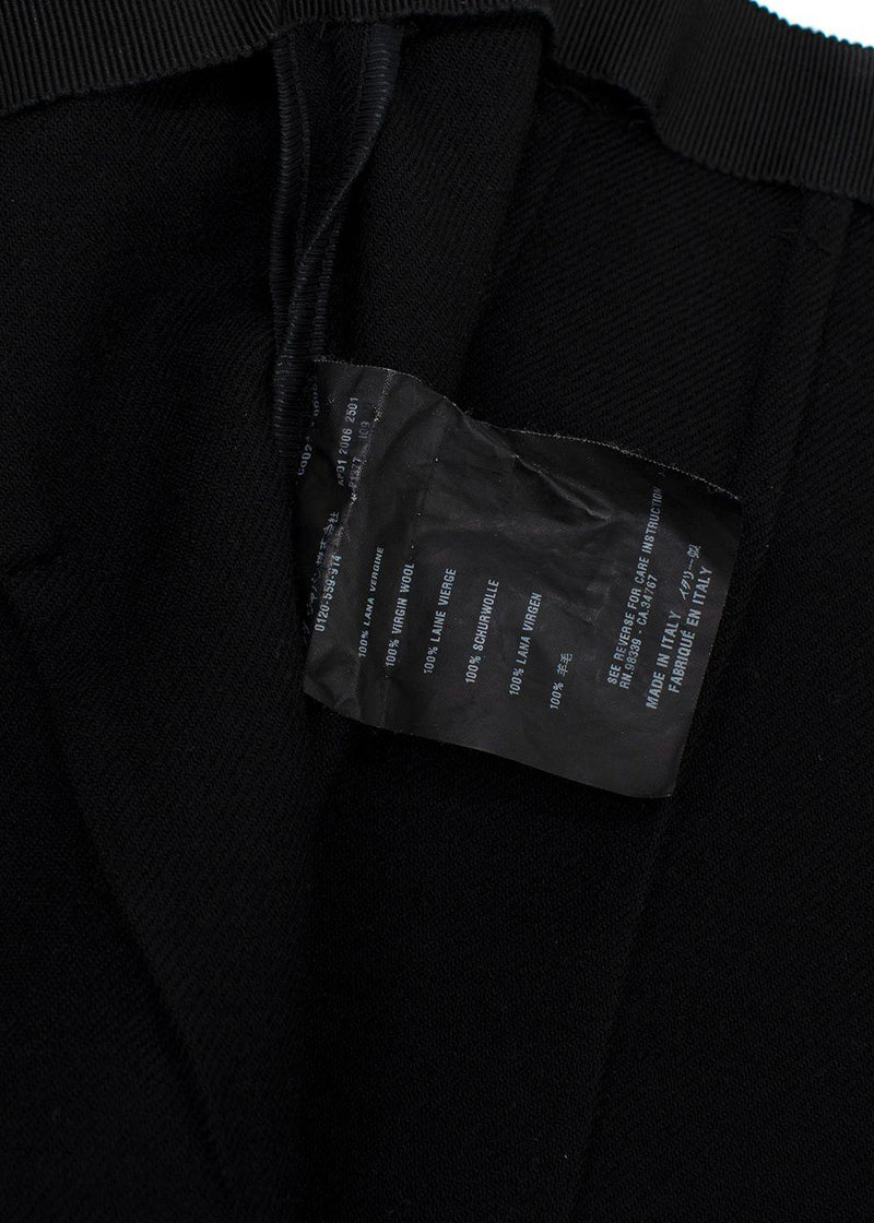 Prada Black Raw Edge Belted Mini Skirt