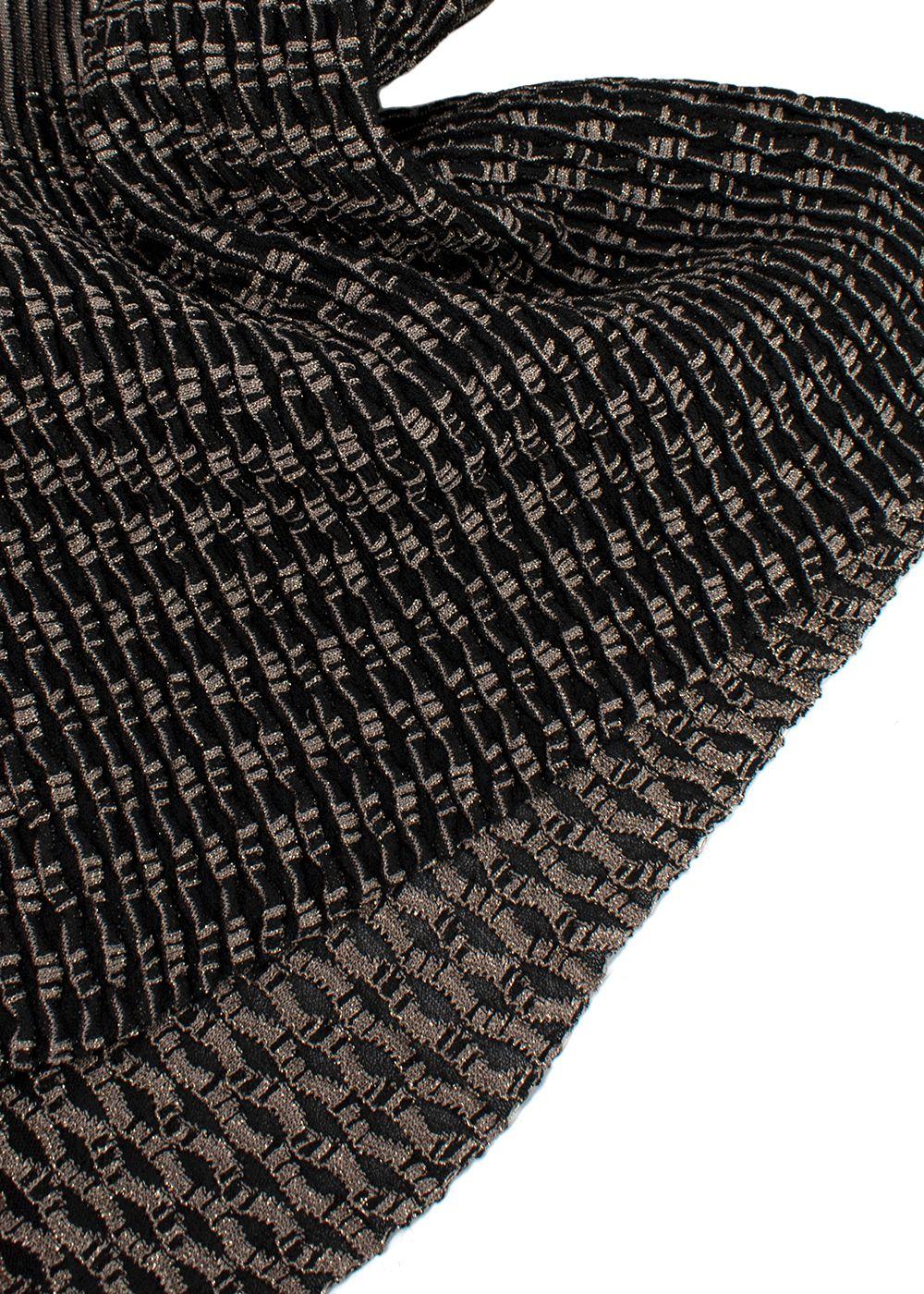 Alaia Metallic Jacquard Knit Skater Dress
