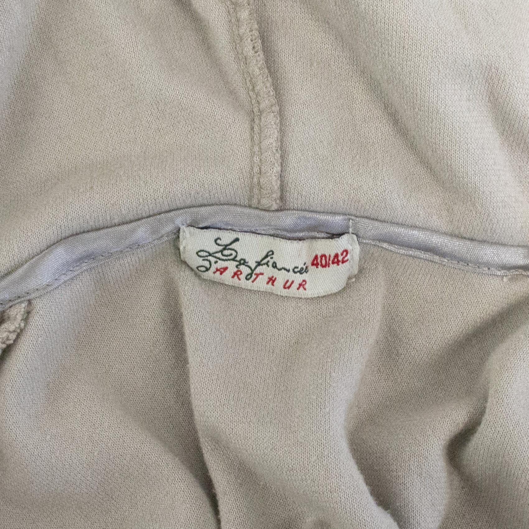 La Fiancee D'arthur beige velvet hoodie