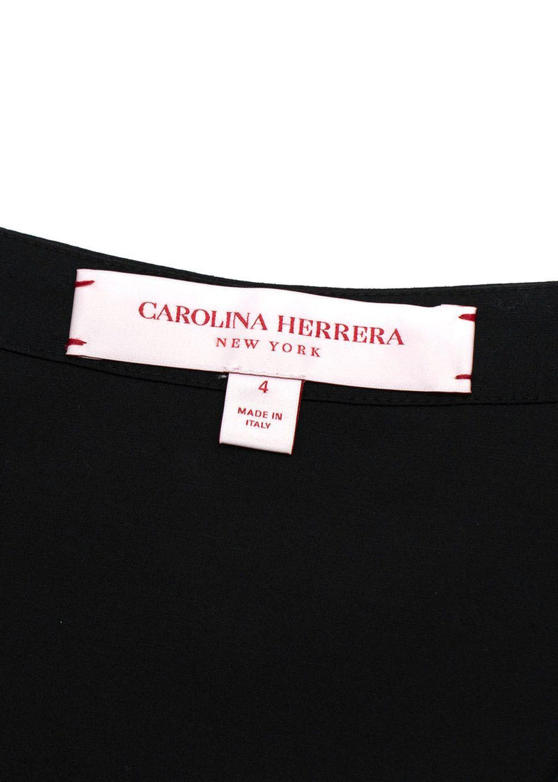 Carolina Herrera Black Poplin Blouse