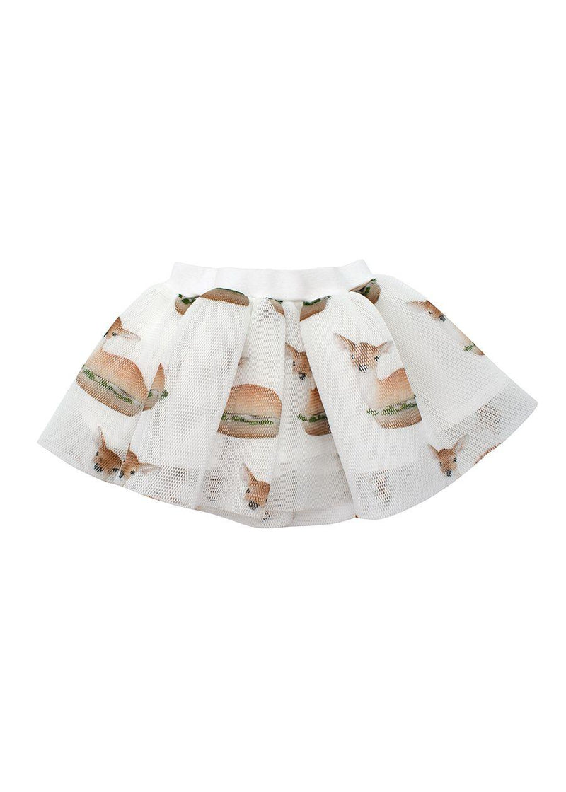 Deer Burger Printed Tulle Skirt