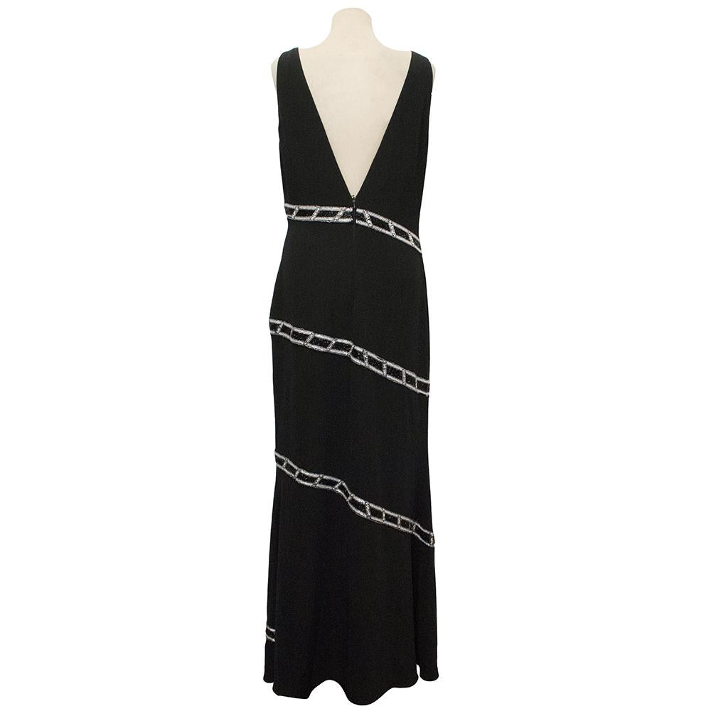 Bob Mackie Black Beaded Long Dress