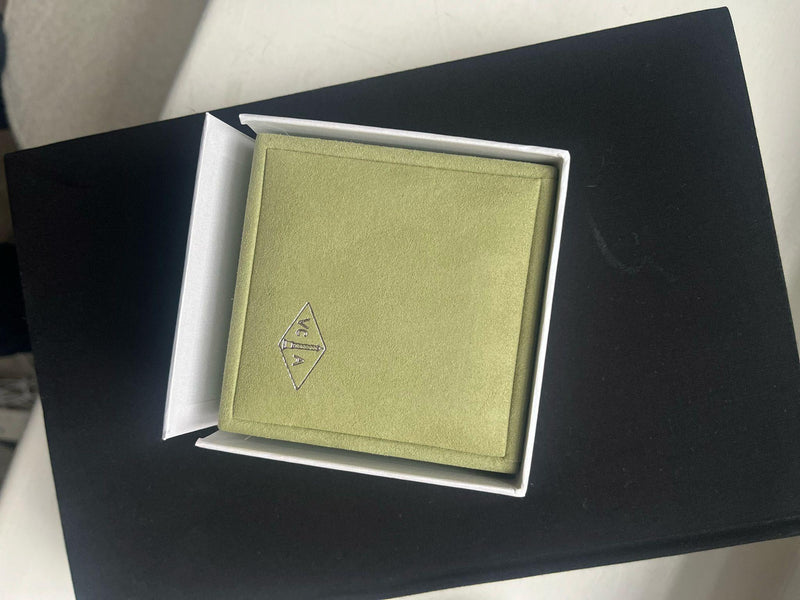 Van Cleef & Arpels White Gold Celadon Green Alhambra 2023 Holiday Pendant