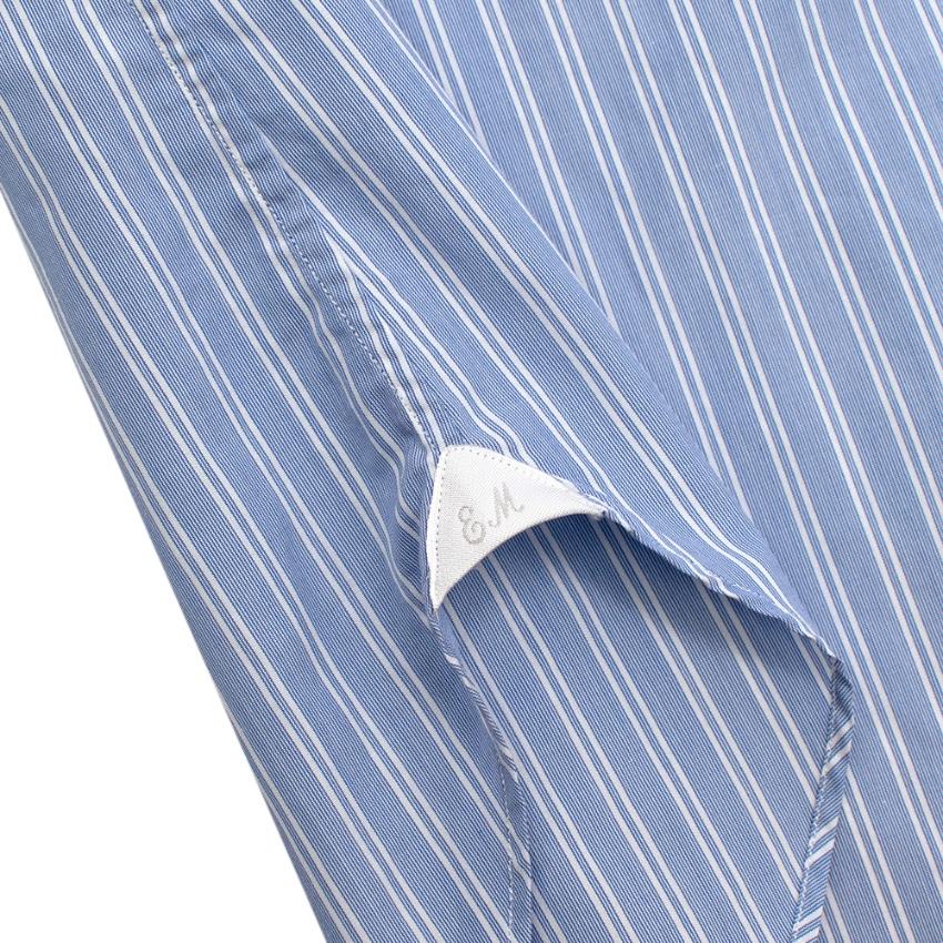 Emanuele Maffeis Blue Cotton Long Sleeve Tailored Shirt