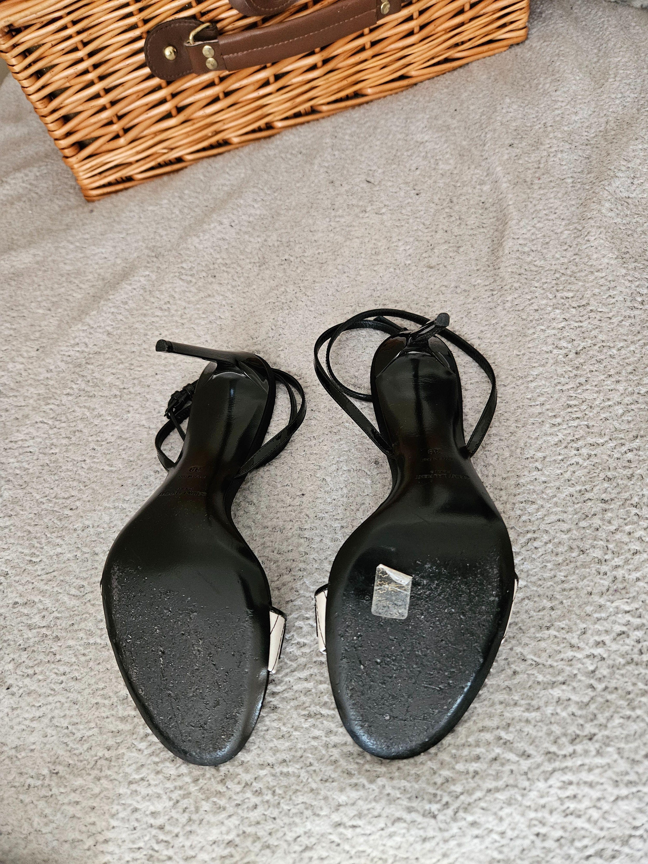 Saint Laurent Black Piano Keyboard Heels