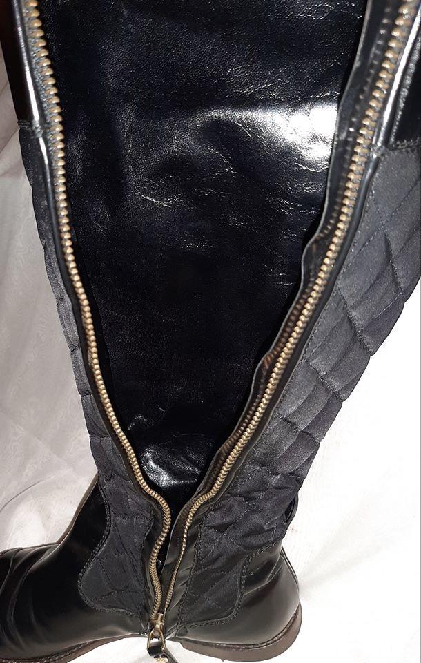 Burberry Black Quilted Leather & Nylon Boots