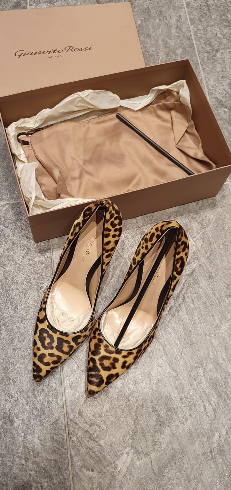Gianvito Rossi Gianvito leopard-print calf hair pumps
