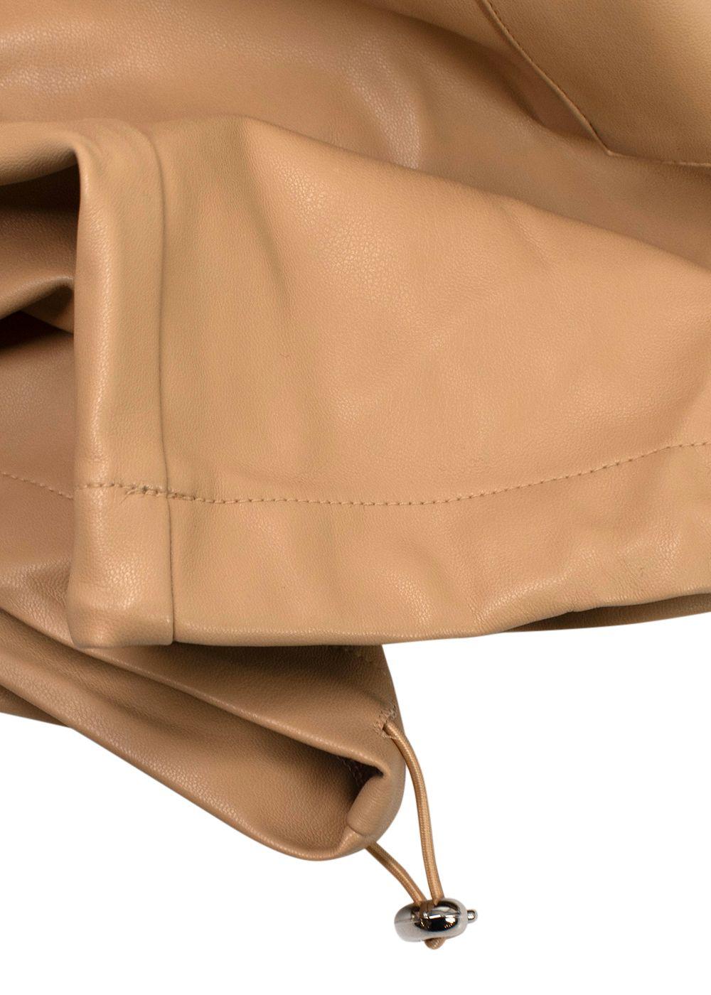 Frankie Shop Elvinne Faux Leather Cargo Pants in Latte