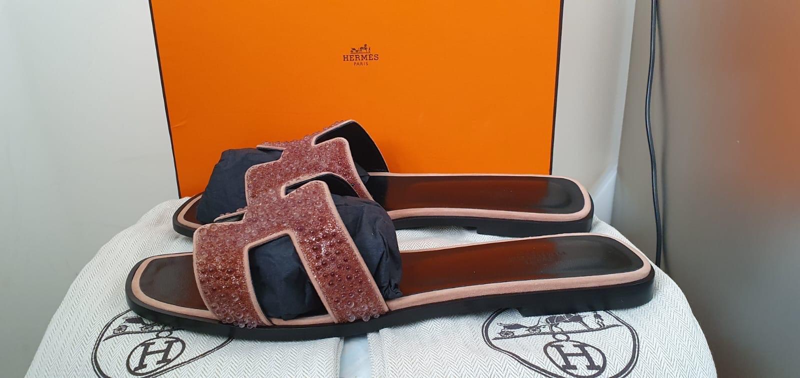 Hermes Embellished Oran Sandals