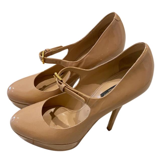Dolce & Gabbana Nude Patent Mary-Jane Pumps
