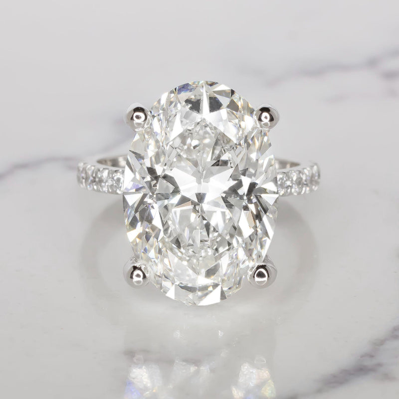 Verde 7ct IGI Certified Lab-grown Oval Cut Diamond Ring