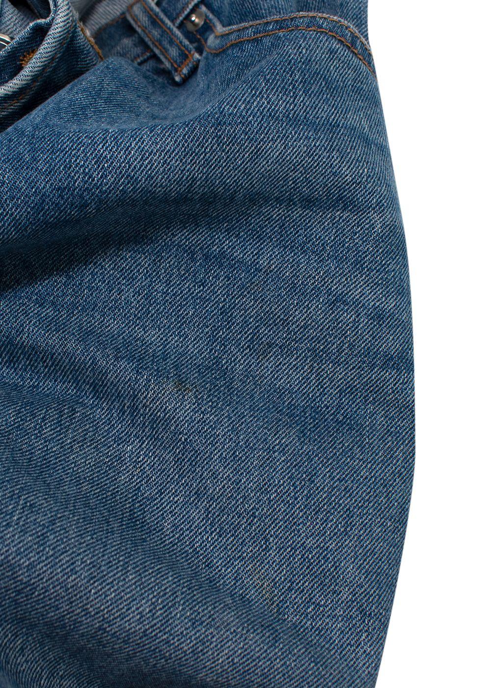 Monse Two-Tone Asymmetric Waistband Jeans