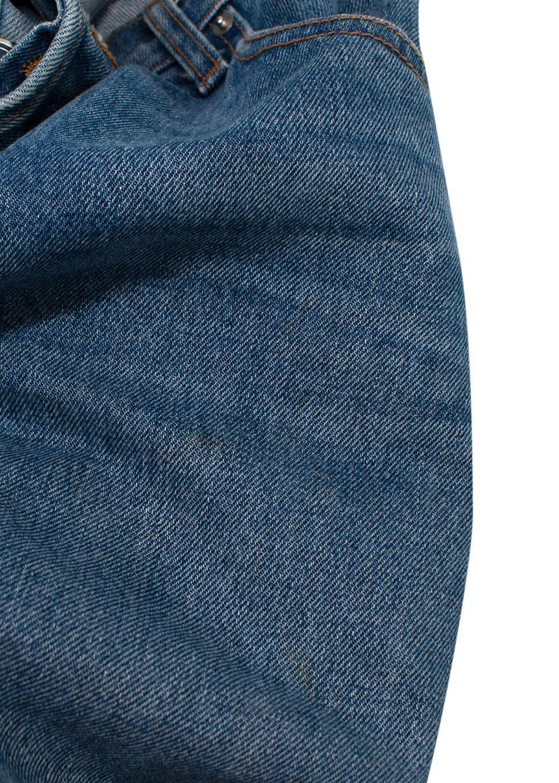 Monse Two-Tone Asymmetric Waistband Jeans