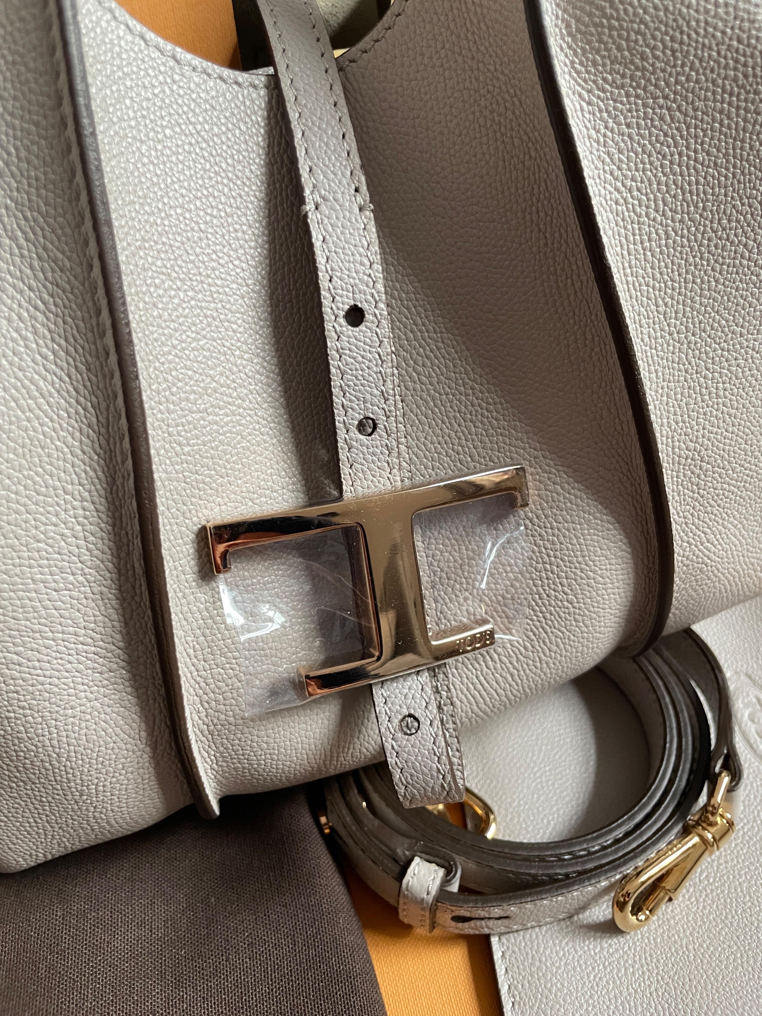 Tod's Grey Mini T Timeless Shopping Bag