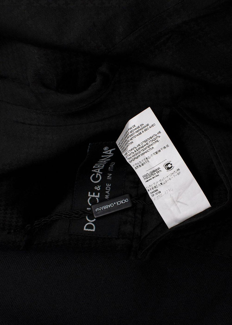 Dolce & Gabbana Black Wool Single Breasted Blazer