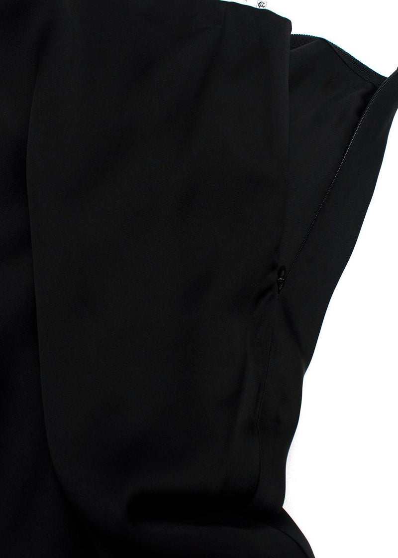 Simkhai Black Satin Midi Skirt