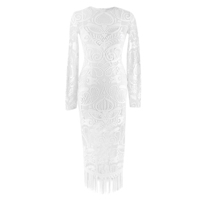 Alice McCall Tattoo Lady White Lace Long Sleeve Dress