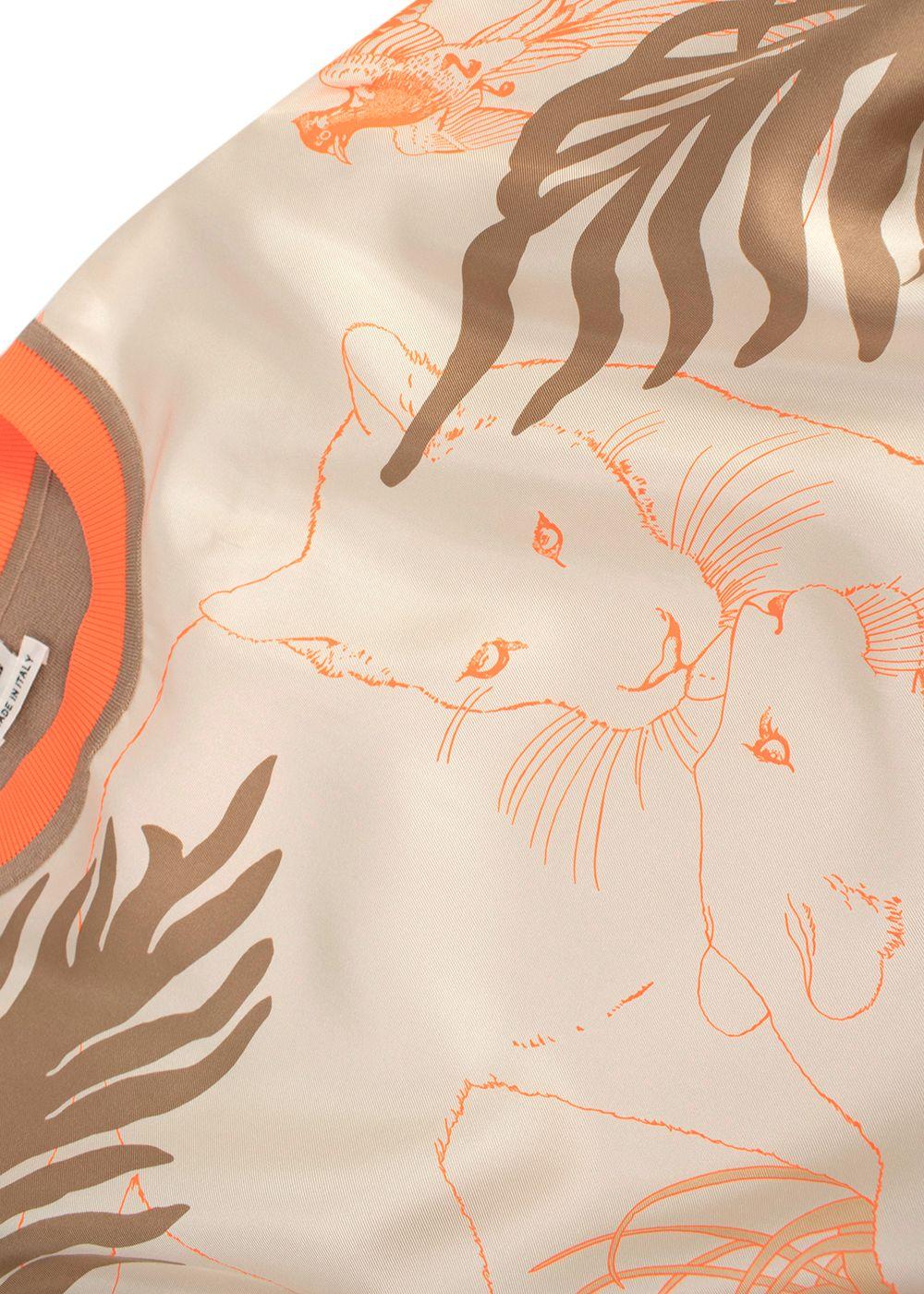 Hermes  'Jungle Love Fluo' Silk Twillaine Printed Sweater