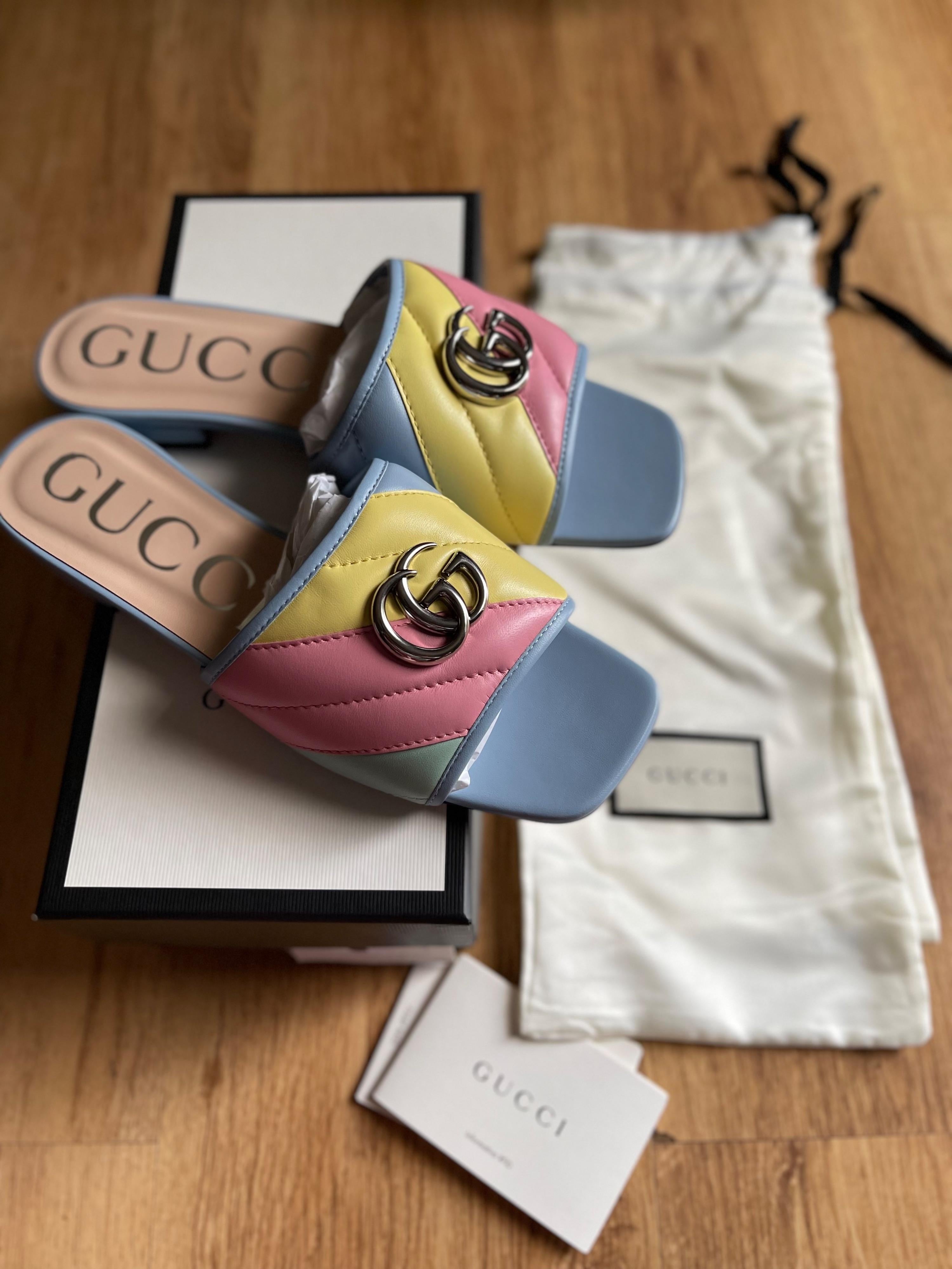 GG Marmont Rainbow Sandals