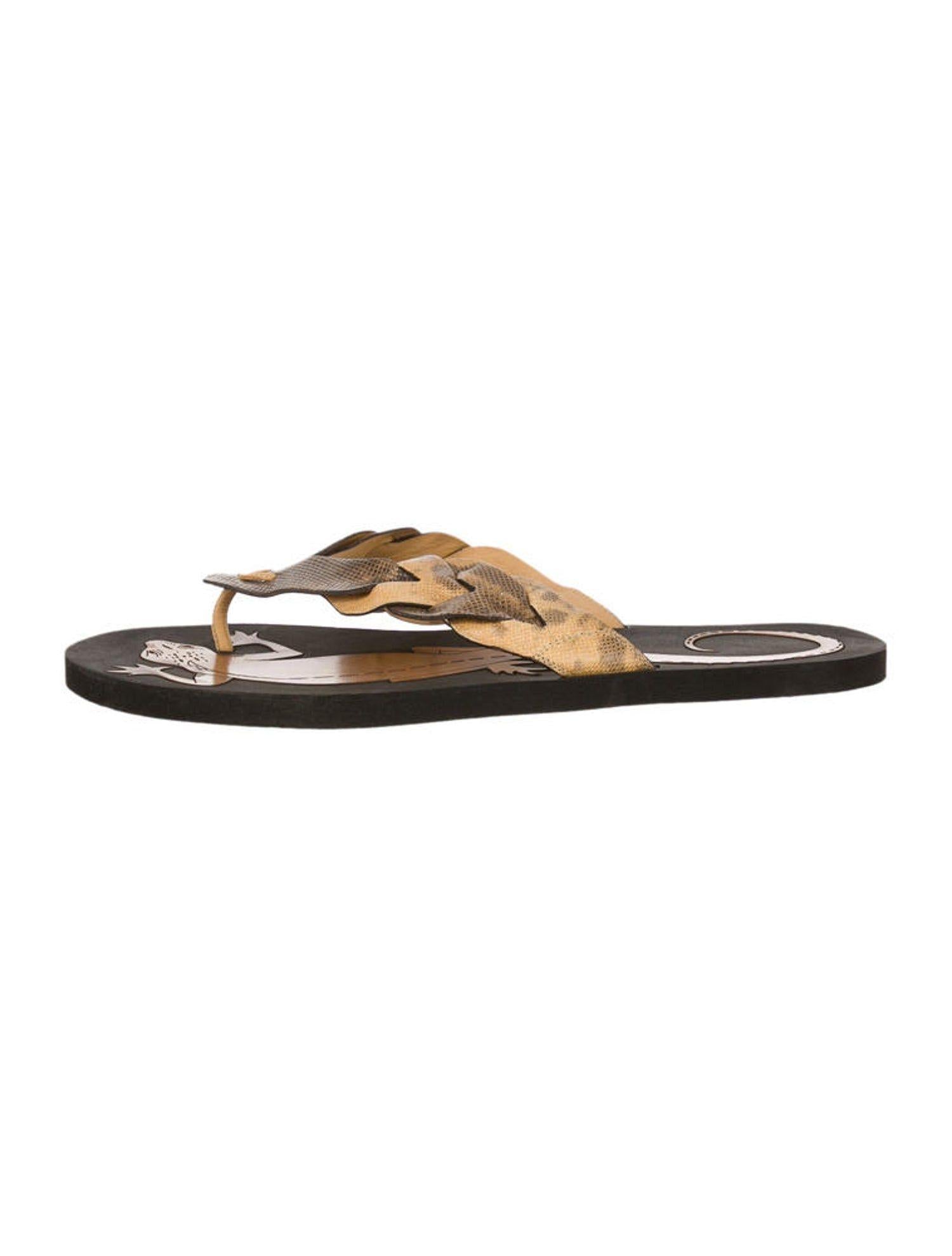 Karung Snakeskin Thong Sandals