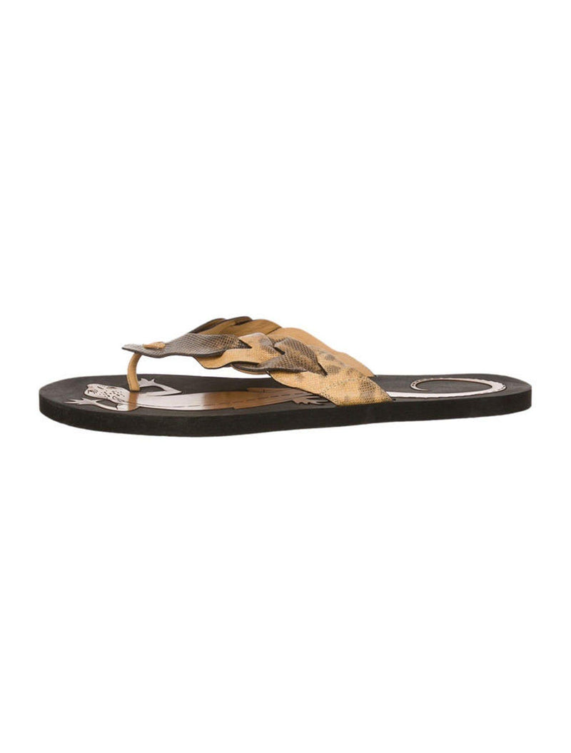 Karung Snakeskin Thong Sandals