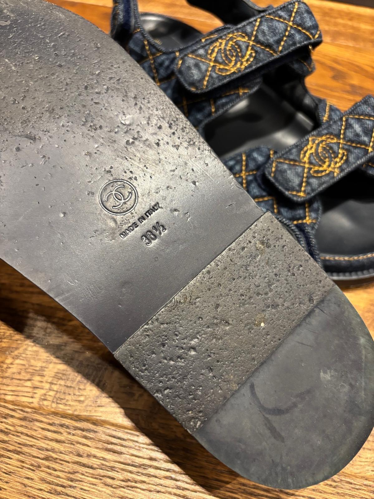 Chanel Denim Dad Sandals